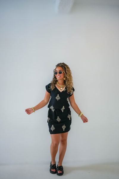 Dora Dress Black Gold - Afbeelding 6