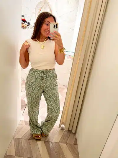 Lofty Manner Trouser Elise Lavander Print