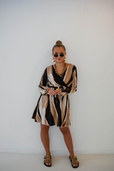 Mila Stripe Dress Choco - Afbeelding 2