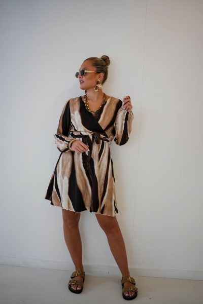 Mila Stripe Dress Choco - Afbeelding 7
