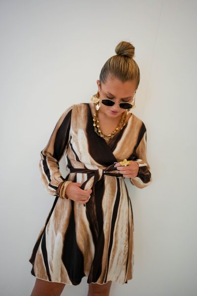 Mila Stripe Dress Choco - Afbeelding 8