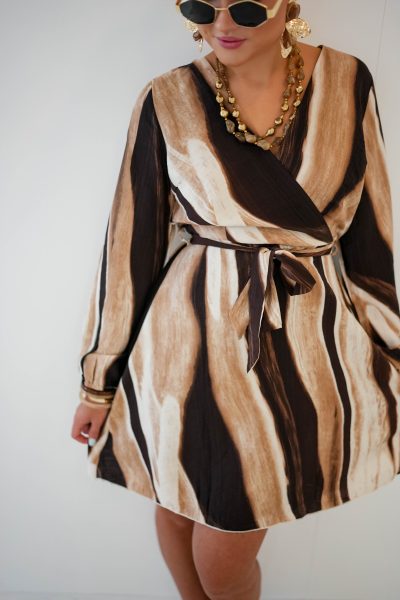 Mila Stripe Dress Choco - Afbeelding 3
