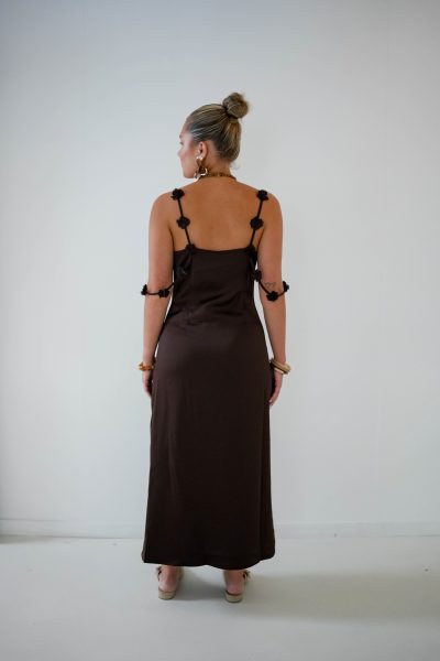 Loriane Dress Flower Brown - Afbeelding 7