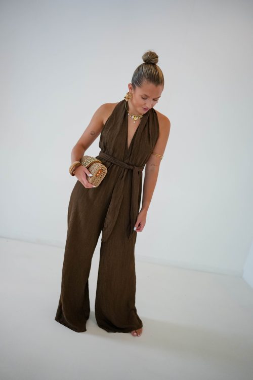 Lola Jumpsuit Choco Glitter