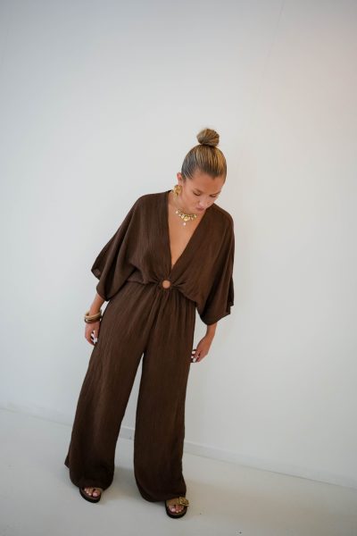 Vera Jumpsuit Choco Glitter - Afbeelding 3