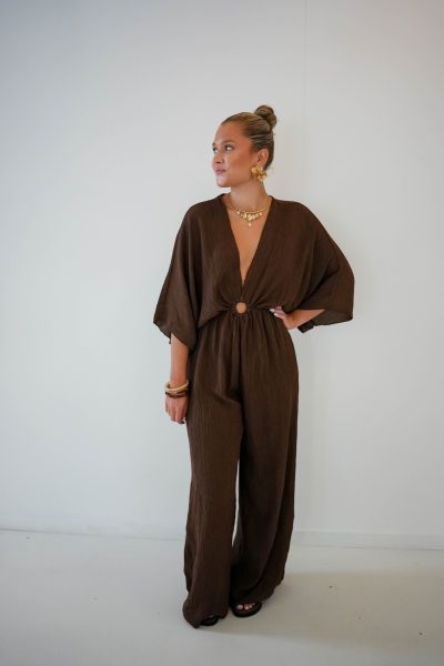 Vera Jumpsuit Choco Glitter - Afbeelding 6