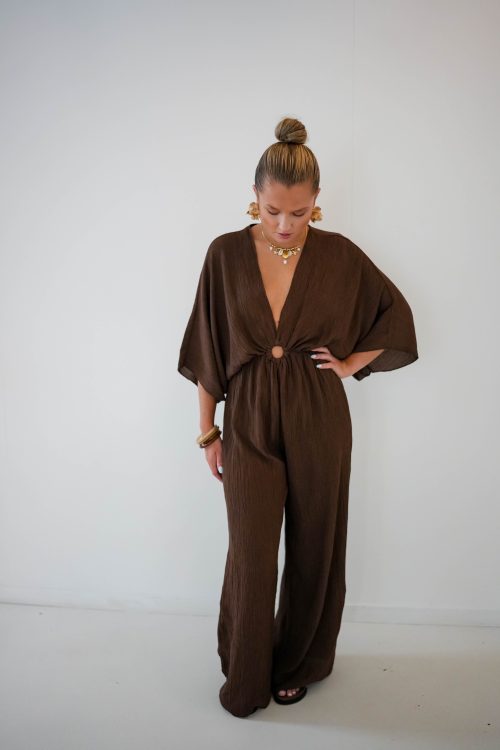 Vera Jumpsuit Choco Glitter