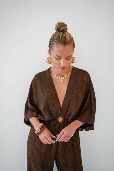 Vera Jumpsuit Choco Glitter - Afbeelding 8