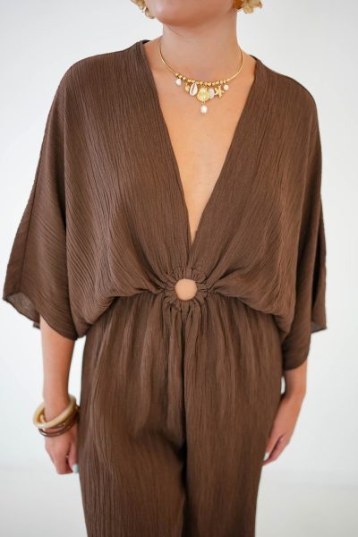 Vera Jumpsuit Choco Glitter - Afbeelding 5