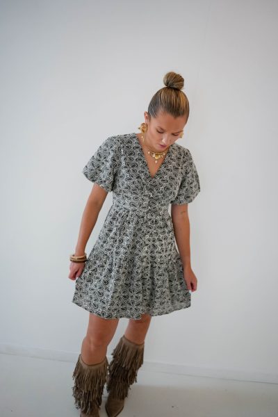 Noah Embroidery Dress Coffee