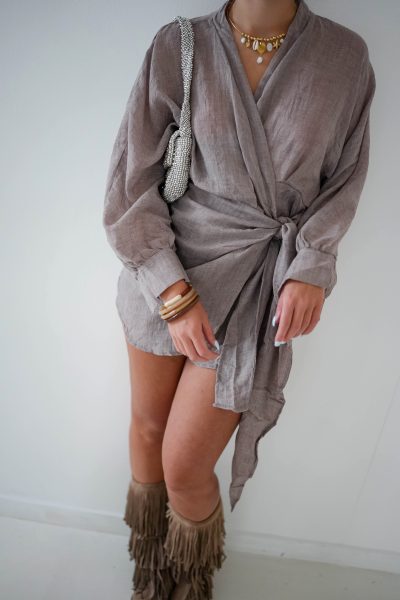 Dewi Dress Coffee - Afbeelding 4