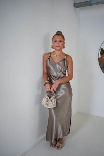 Samira Dress Taupe - Afbeelding 2