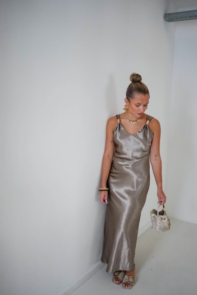 Samira Dress Taupe - Afbeelding 7