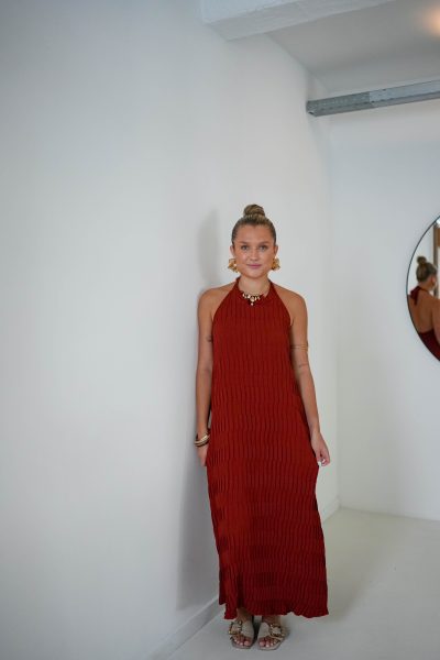 Hannah Halter Dress Terracotta - Afbeelding 7