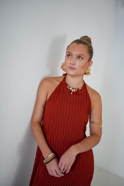 Hannah Halter Dress Terracotta - Afbeelding 2