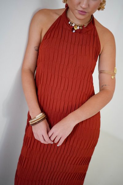 Hannah Halter Dress Terracotta - Afbeelding 5