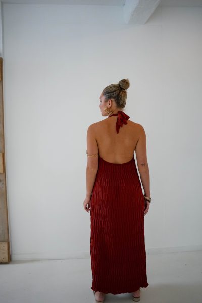 Hannah Halter Dress Terracotta - Afbeelding 3