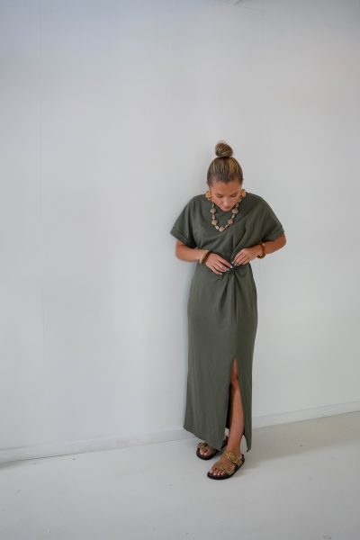 Rilana Dress Khaki - Afbeelding 4