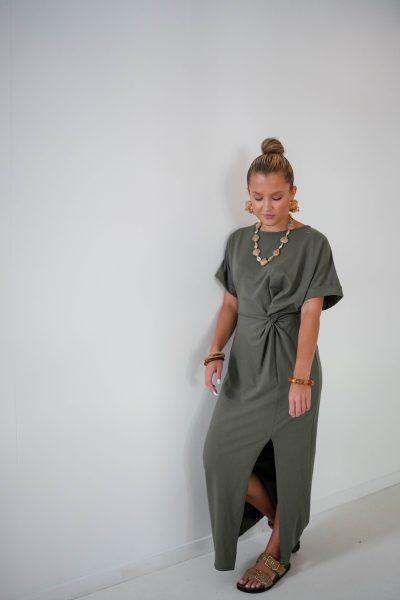 Rilana Dress Khaki - Afbeelding 7
