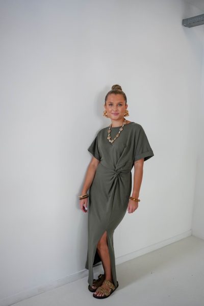 Rilana Dress Khaki - Afbeelding 8