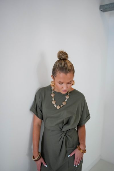 Rilana Dress Khaki - Afbeelding 5