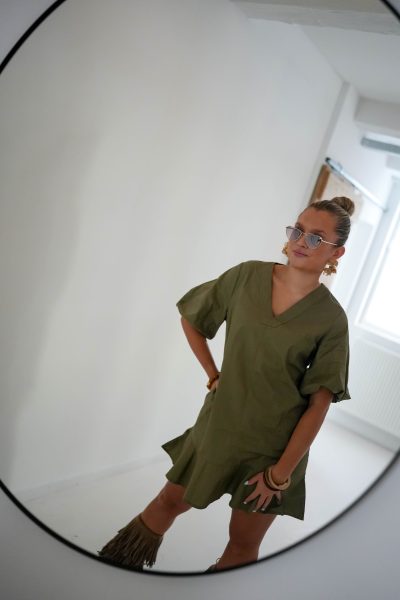 Britt Dress Khaki - Afbeelding 4