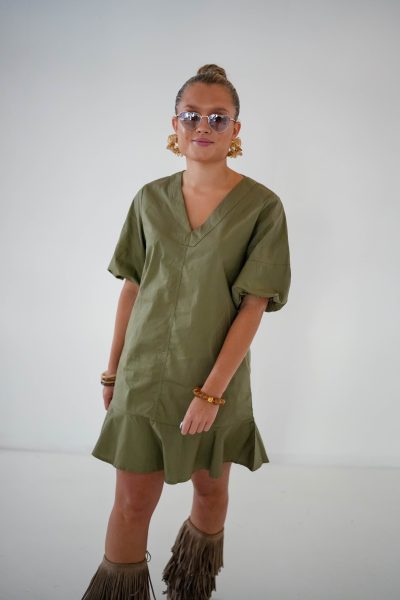 Britt Dress Khaki - Afbeelding 5