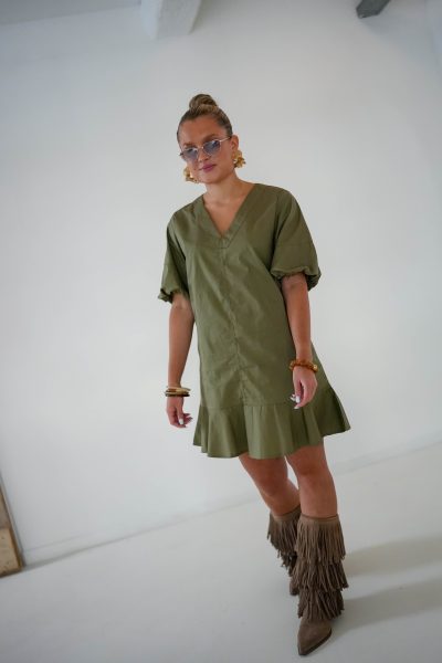 Britt Dress Khaki - Afbeelding 6