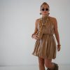 Donna Dress Camel