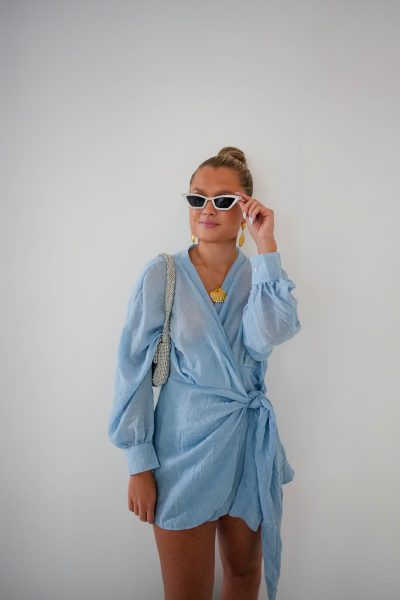Dewi Dress Blue - Afbeelding 2