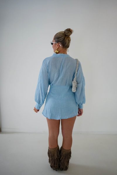 Dewi Dress Blue - Afbeelding 3