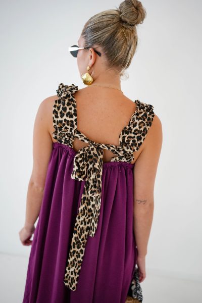 Simi Leo Dress Purple - Afbeelding 4