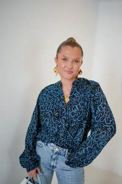 Lofty Manner Blouse Malika Floral Dot Print