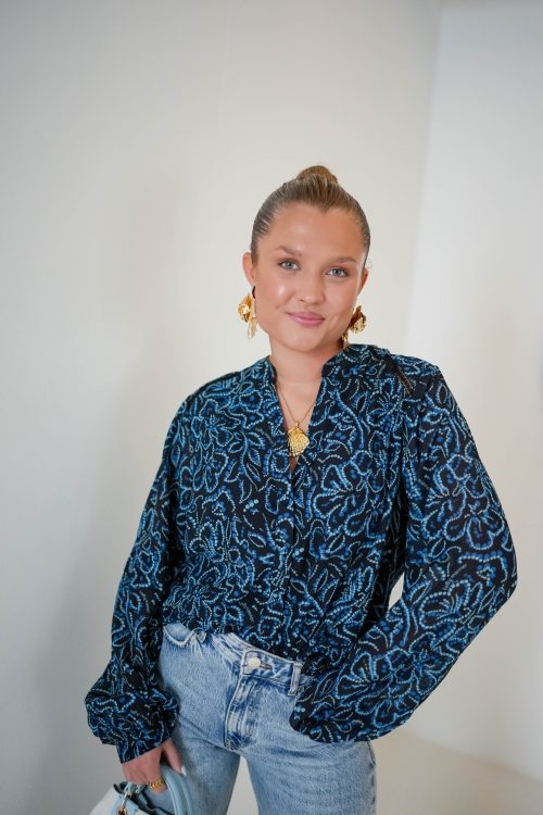 Lofty Manner Blouse Malika Floral Dot Print