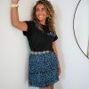 Lofty Manner Skirt Zahra Floral Dot Print