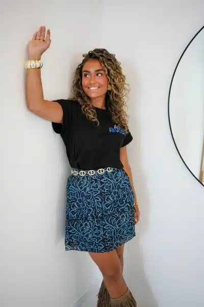 Lofty Manner Skirt Zahra Floral Dot Print