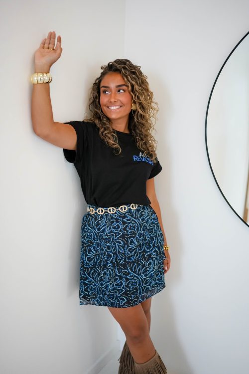 Lofty Manner Skirt Zahra Floral Dot Print