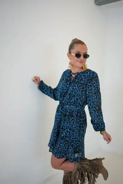 Lofty Manner Dress Imane Floral Dot Print