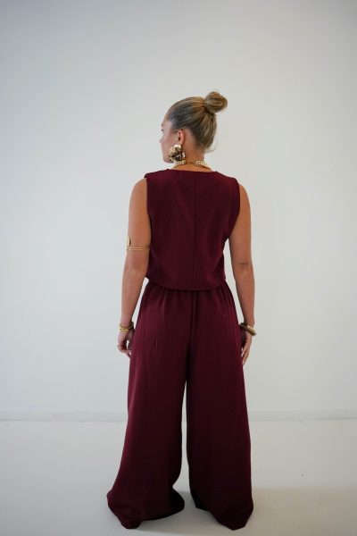 Giulia Gilet Burgundy - Afbeelding 8