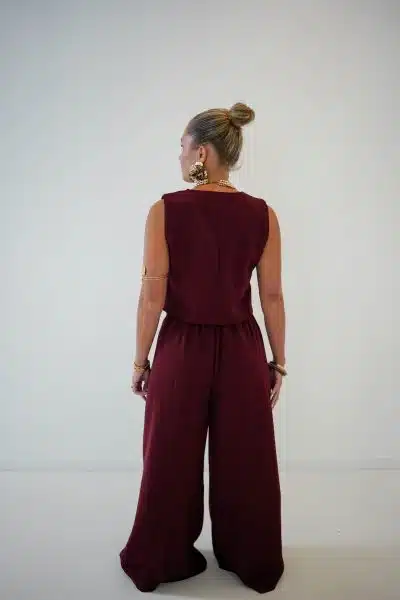 Giulia Gilet Burgundy - Afbeelding 8