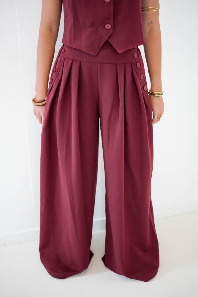 Julie Trouser Burgundy - Afbeelding 5