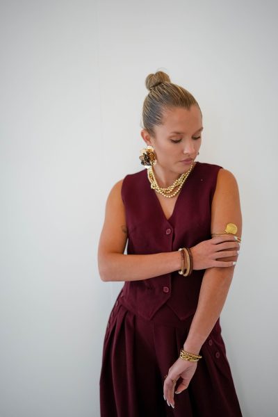 Giulia Gilet Burgundy - Afbeelding 2