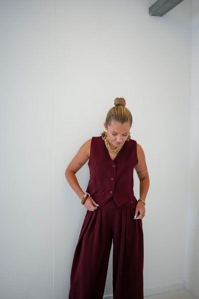 Giulia Gilet Burgundy - Afbeelding 7