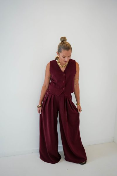 Giulia Gilet Burgundy - Afbeelding 3