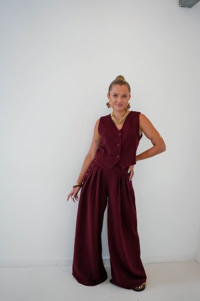 Giulia Gilet Burgundy - Afbeelding 6