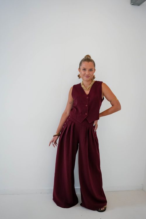 Julie Trouser Burgundy
