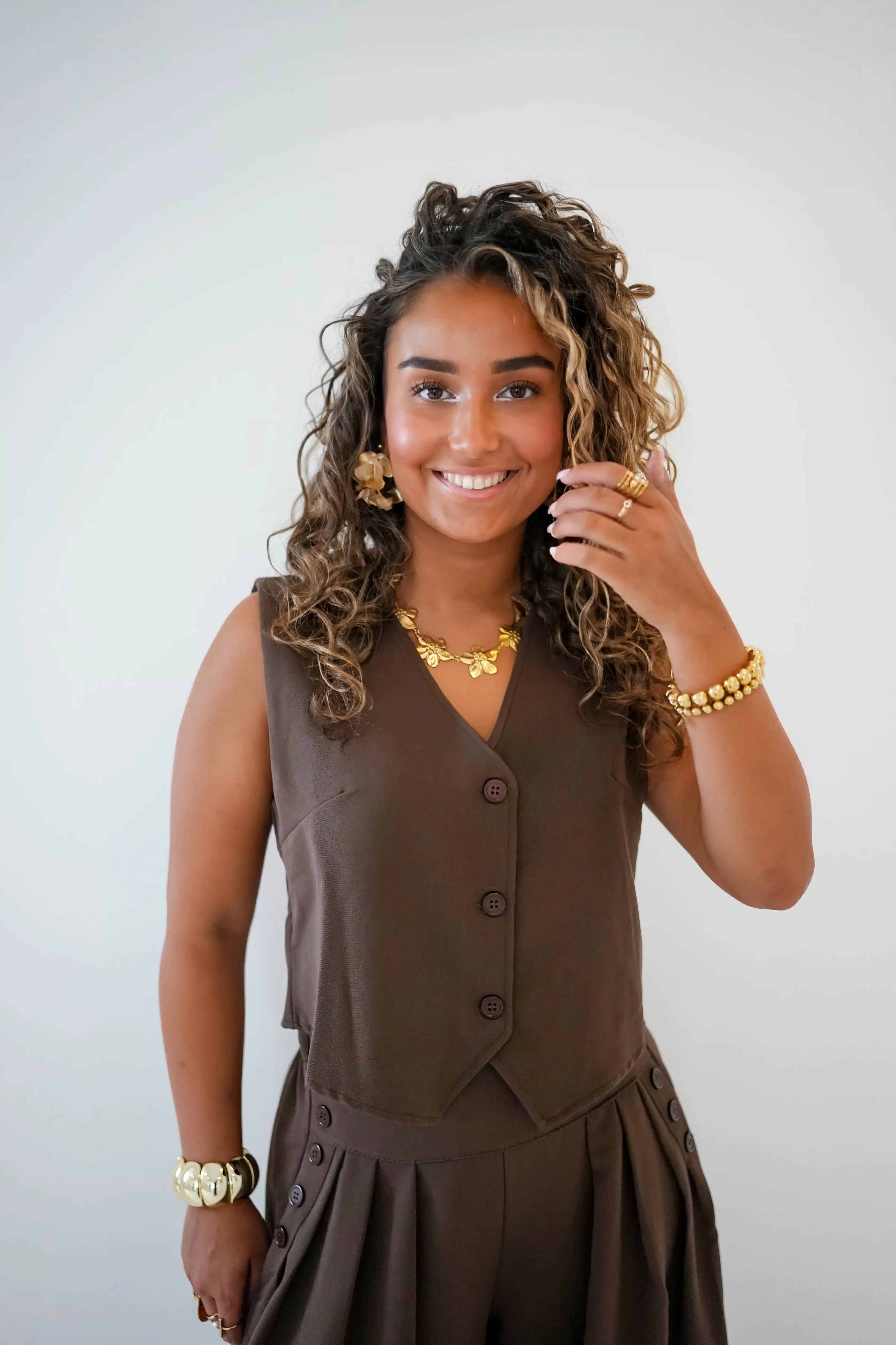 Giulia Gilet Brown - Afbeelding 3