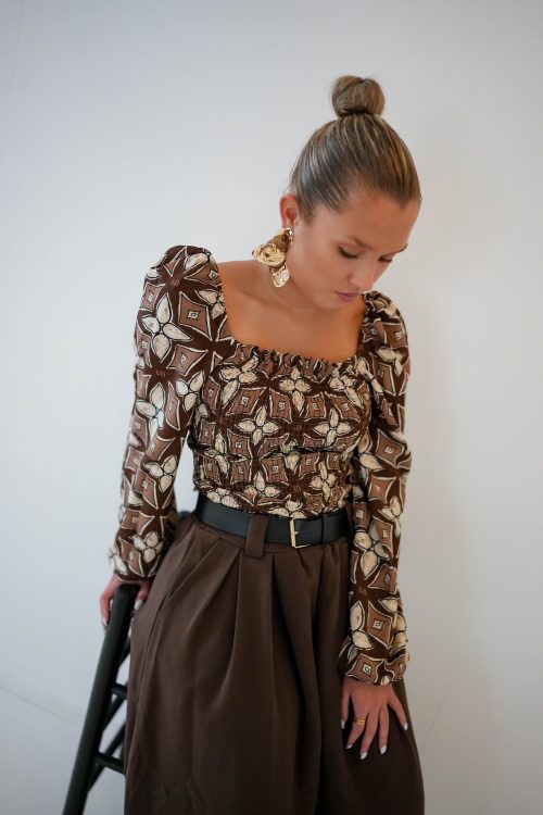 Lofty Manner Blouse Samira Mosaic Print