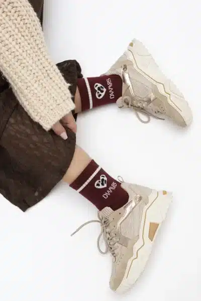 Dwrs Pluto Corduroy Beige Sneaker - Afbeelding 3