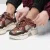 Dwrs Pluto Bordeaux Brown Sneaker